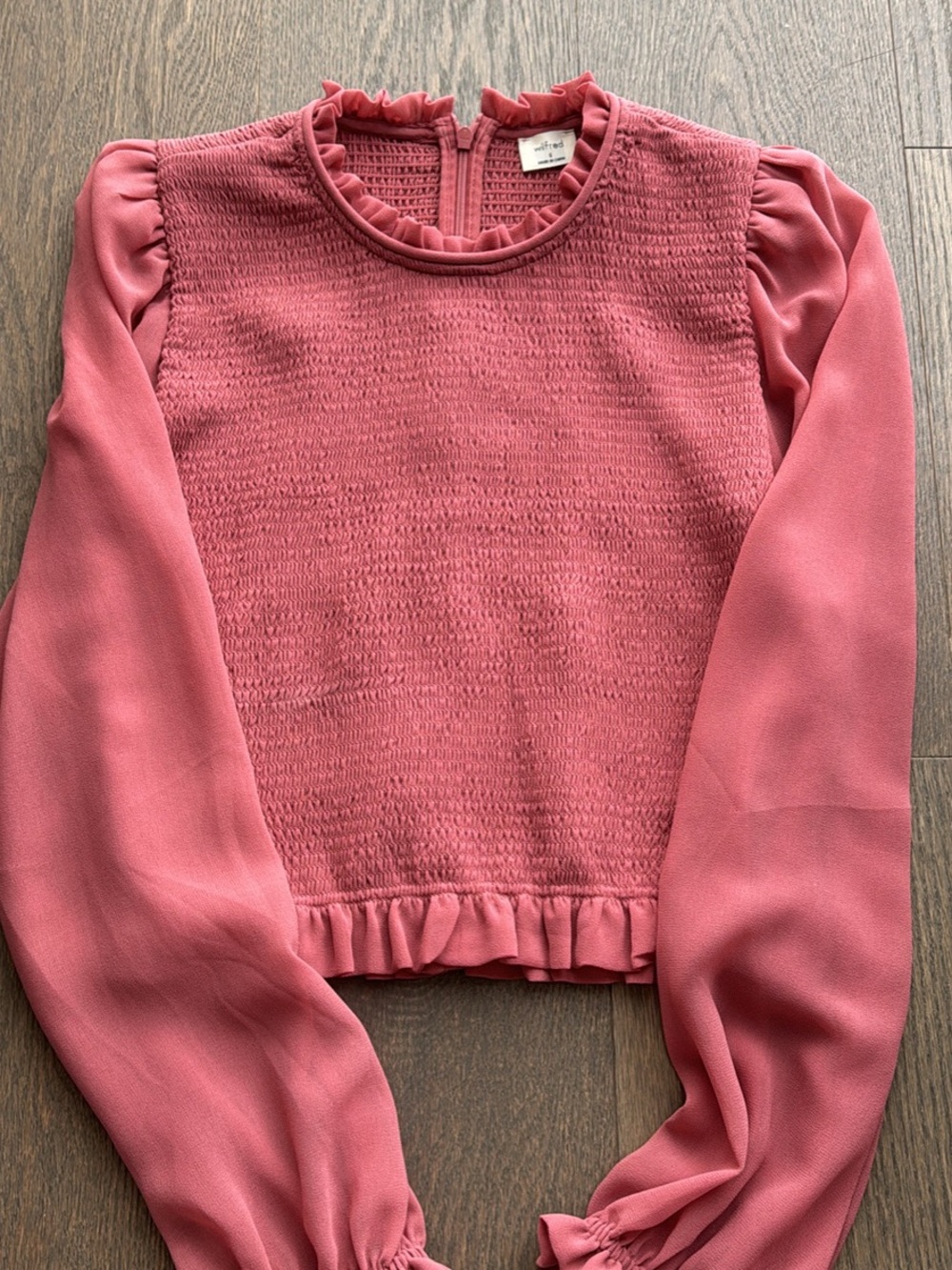 Aritzia Pink Tempest Blouse